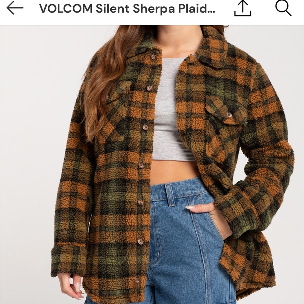 Volcom oversized Sherpa jacket size XS